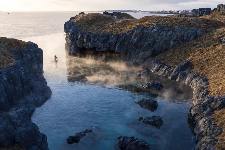 De Sky Lagoon is een prachtige spa in IJsland
