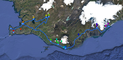 Travel the most popular tourist routes in Iceland, the Golden Circle and the South Coast.