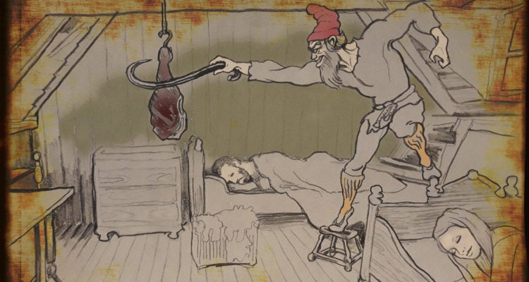 The penultimate Icelandic Yule Lad is Ketkrokur, or Meat-Hook.