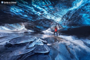 The impressive Eastern Ice Cave features incredible crystal ice walls.
