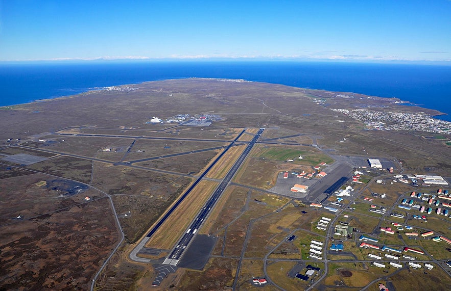 El Aeropuerto de Keflavik visto desde arriba. 