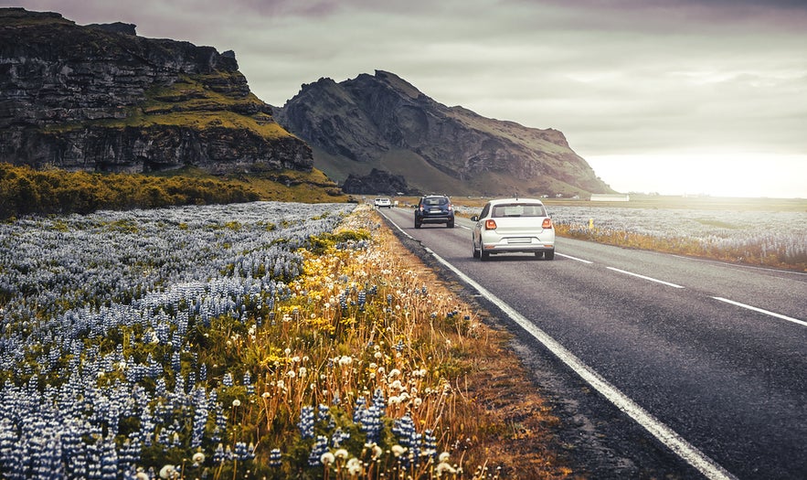 Driving in North Iceland